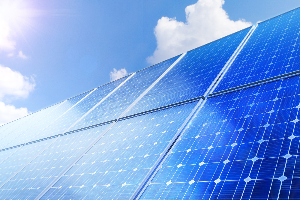 Solar Panel Produces Green