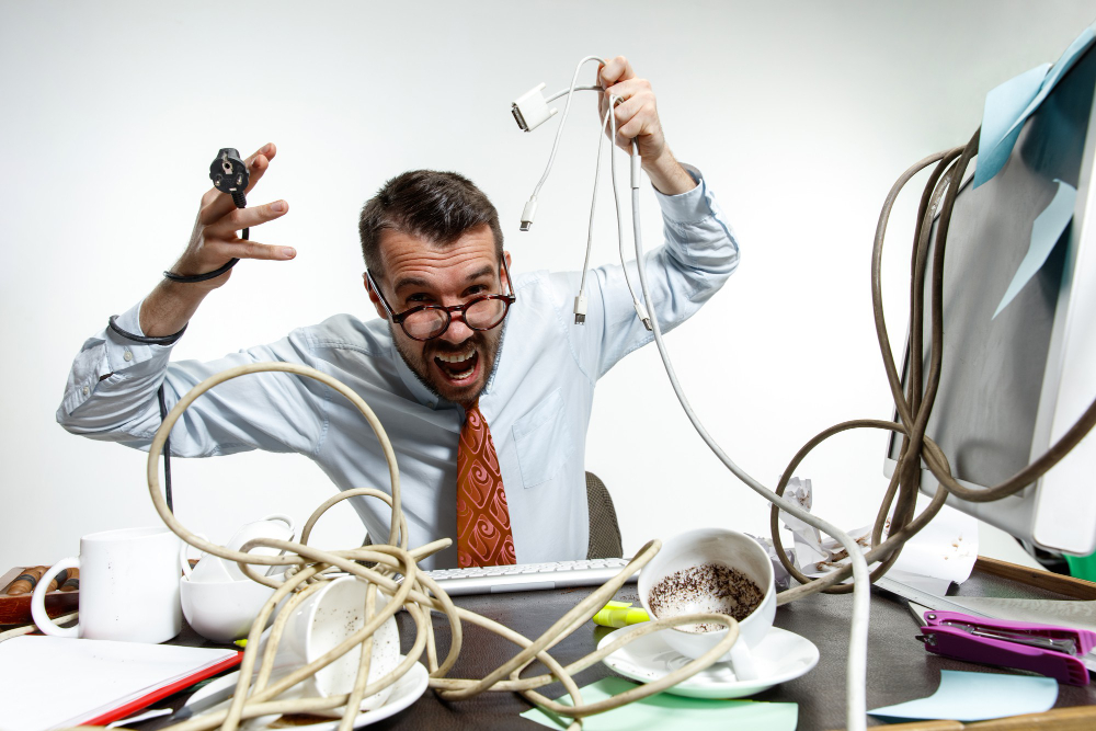 Office Worker Troubles Business Problems Stress