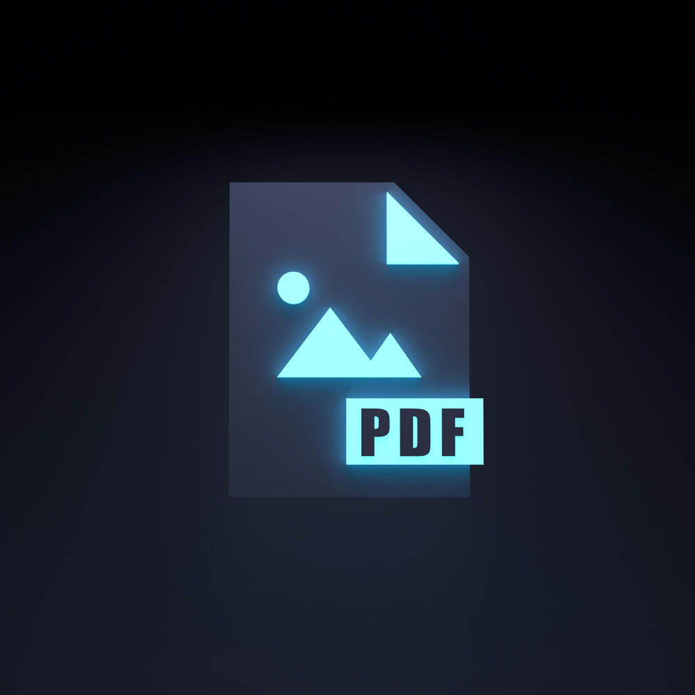 PDF File Icon 3D Render Illustration