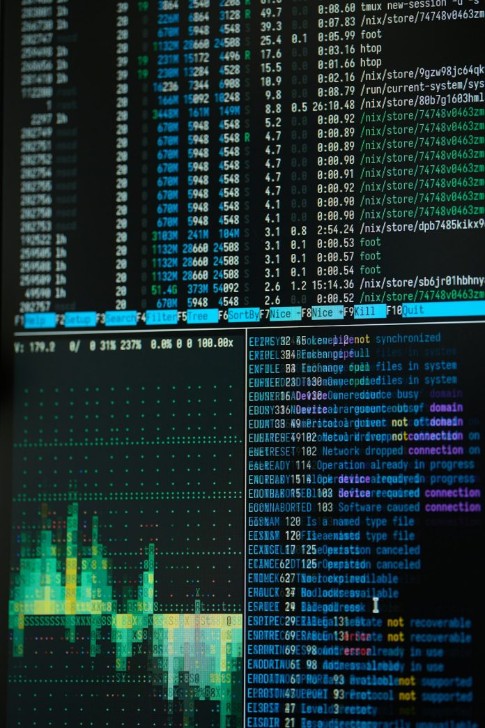 a close up of a computer screen with a lot of data on it firewall event log, cloudflare analytics, security dashboard
