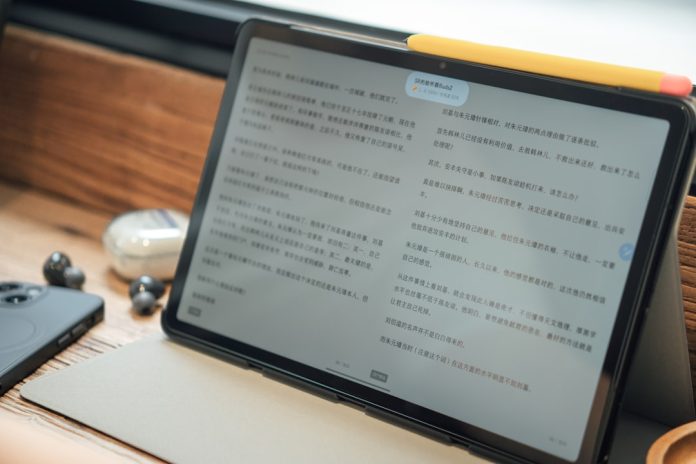 a tablet with a screen wordpress dashboard bulk actions panel posts list