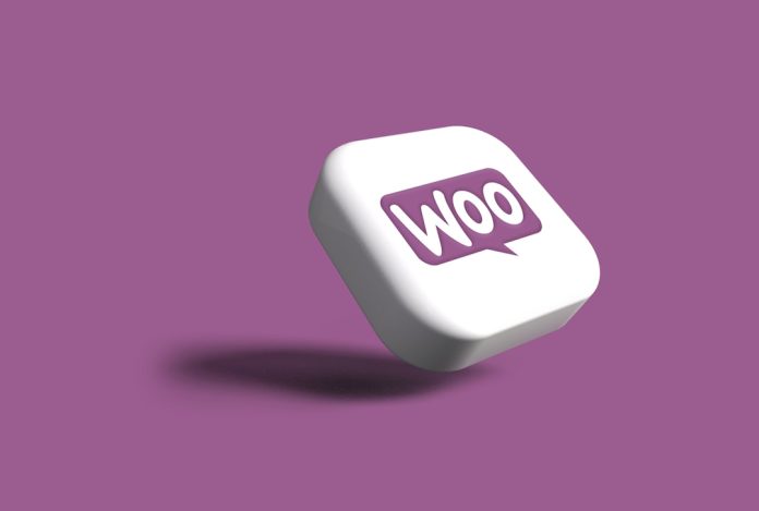 a purple and white square with the word woo on it woocommerce dashboard,update plugins,website backend