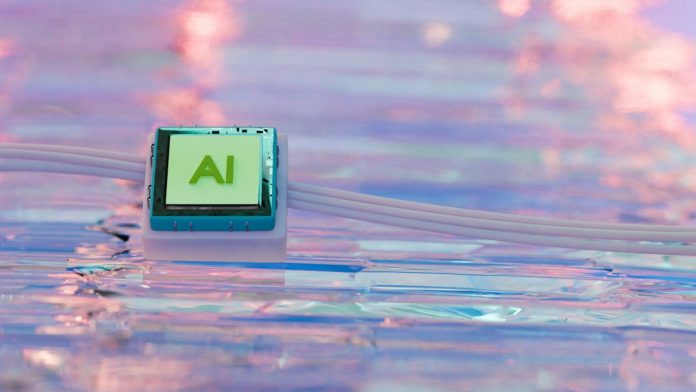 A square of aluminum is resting on glass artificial intelligence data visualization global network