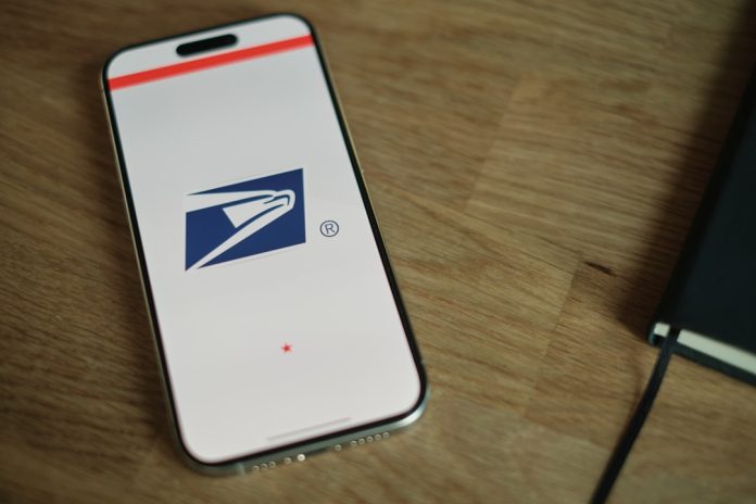 A cell phone sitting on top of a wooden table email inbox notification, delivery confirmation message, smartphone email alert