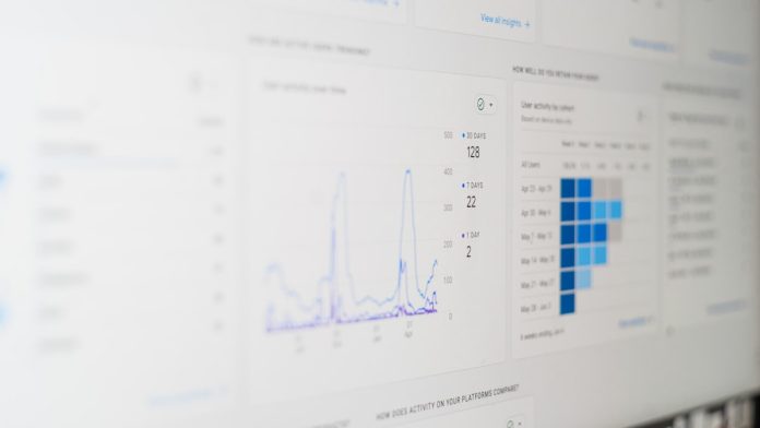 a computer screen with a bunch of data on it analytics dashboard minimalist, privacy concept, startup team laptop