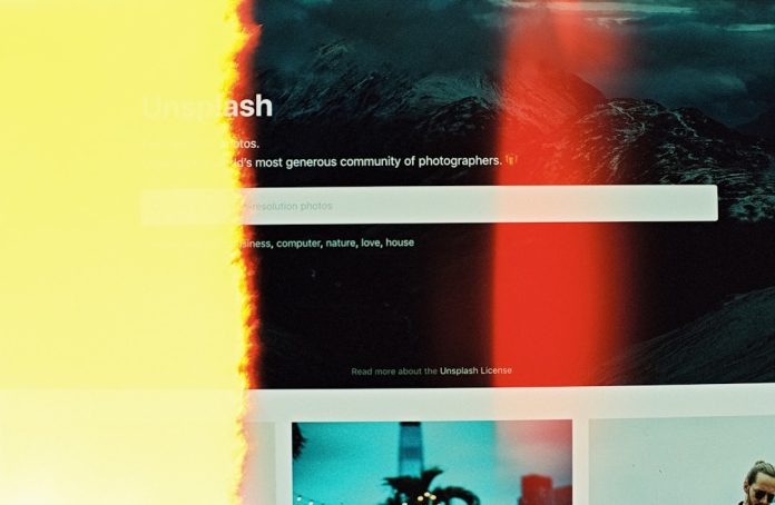 a picture of a person on a cell phone website layout shift example, before and after comparison, responsive image spacing