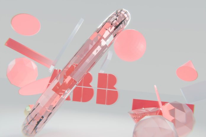 Translucent pink geometric forms with red letters. b2b targeting, customer profile, market segments