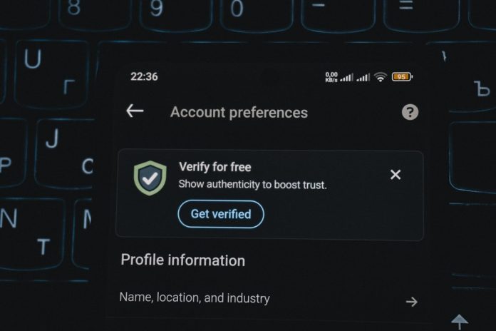 Account preferences screen with verification prompt defi wallet warning, token approval, hacker screen