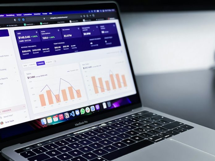 black and silver laptop computer sales software dashboard, crm comparison, revenue operations